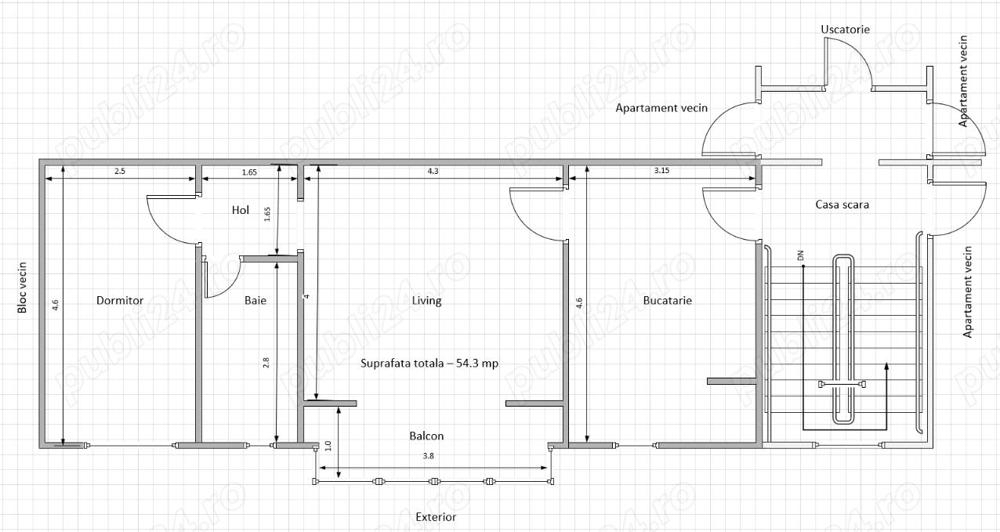 Amenajat complet  în bloc anvelopat lingă Spitalul Județean