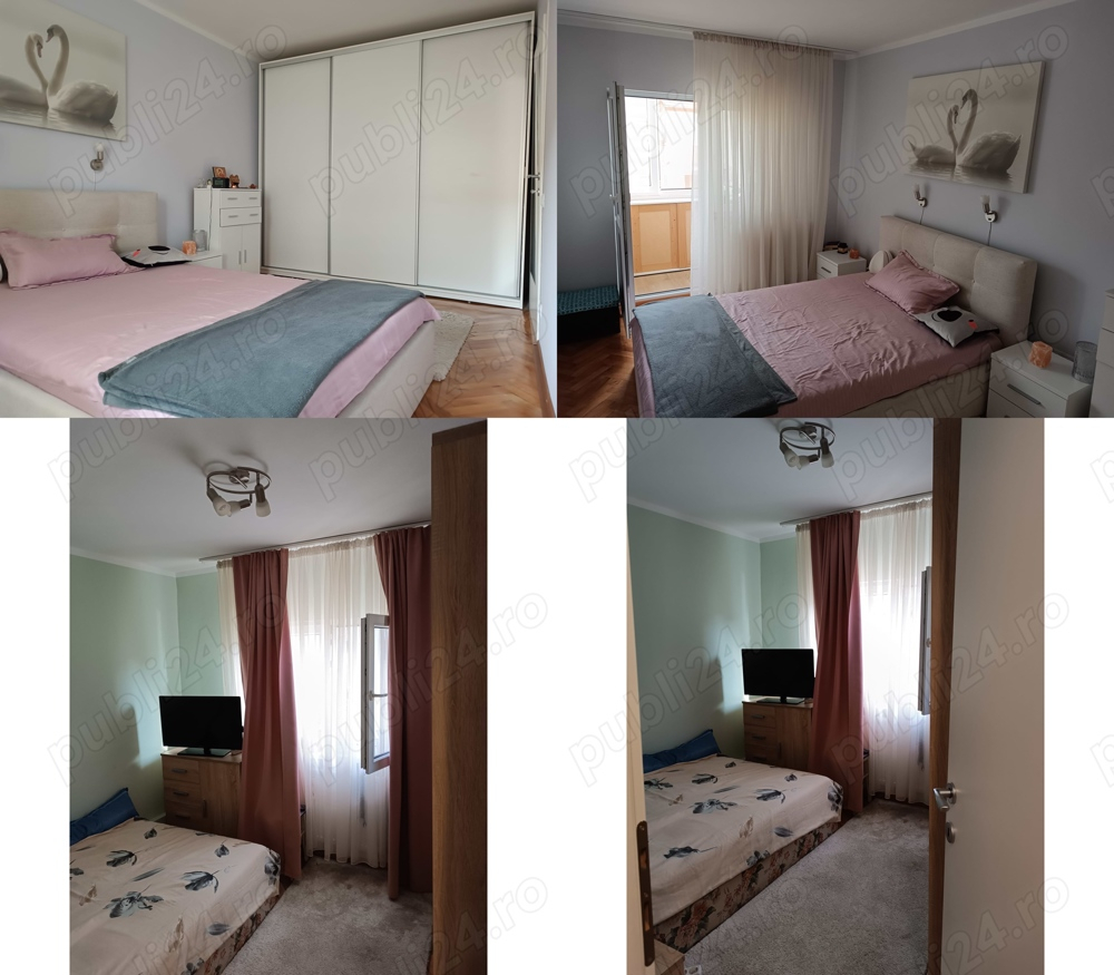 Decomandat cu 2 băi și 2 balcoane în bloc Izolat