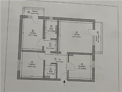Decomandat cu 2 bai la etajul 1 renovat recent nou