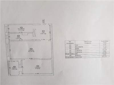 Apartament cu 2 camere linga piata